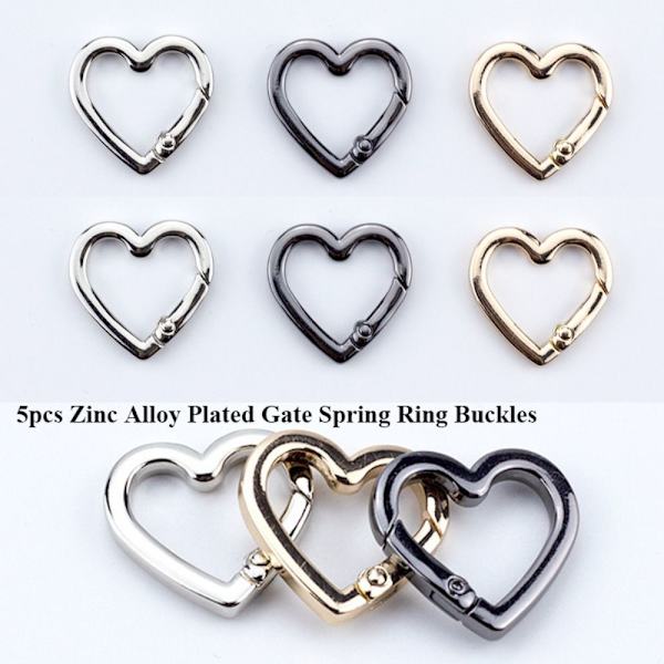 5 stk Spring Ring Spænder Karabinhagepunge Håndtasker SORT 25MM Black 25mm
