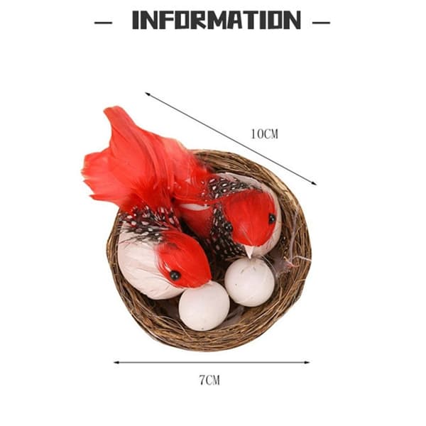 Linnunpesä Linnut Linnunmunat 2Pcs
