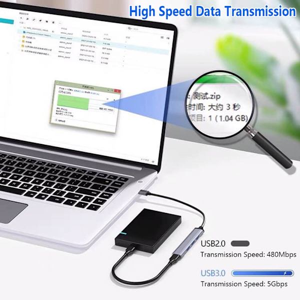 Type-C HUB USB 3.0 Expander Dockningsstation