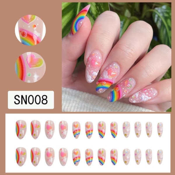 Almond Fake Nails False Nail SN008 SN008 SN008