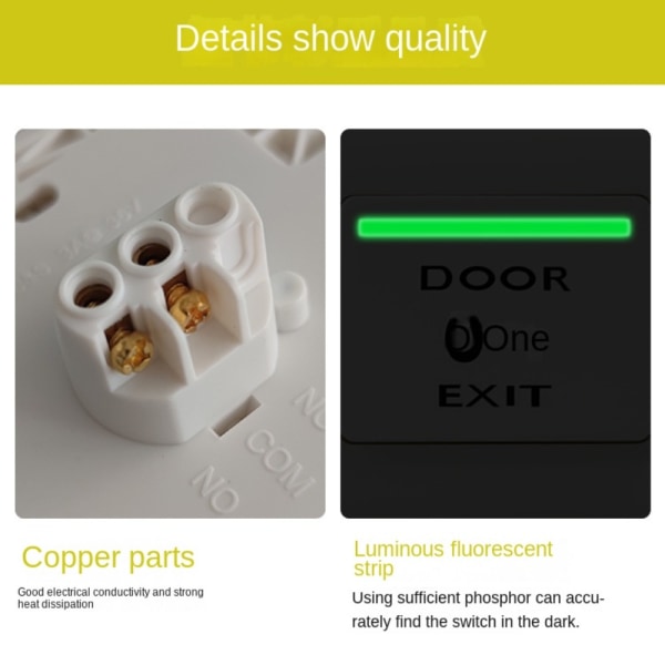 36v 3a Dørtrykkknapp Panel Utløser- Dørutgangsbryter Dør