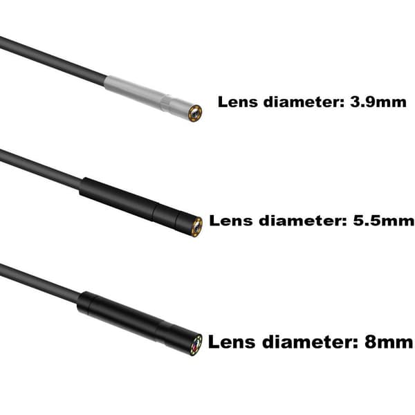 Borescope Endoscope kamera Endoskooppikamera 8 valolla
