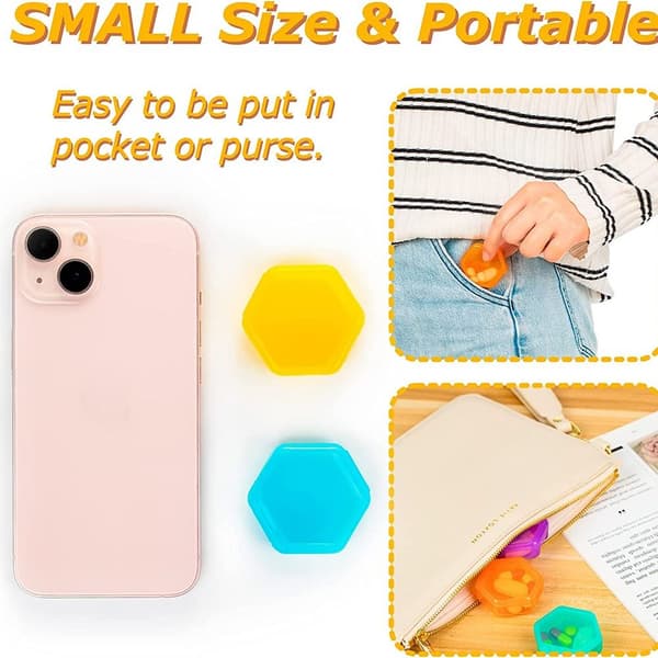 6st Pill Organizer Case Medicinhållare