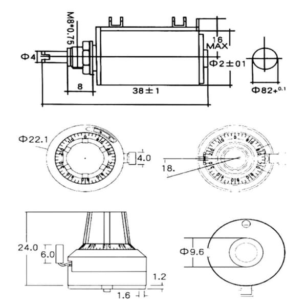 2 stk Multiturn Potentiometer WXD3-13-2W 2 stk 4K7 2 stk 4K7 2pcs 4K7