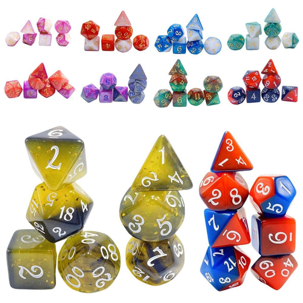 7 kpl / set DND Dice Polyhedral Dice STYLE 6 STYLE 6 Style 6