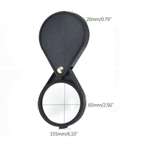 Foldelup Smykker Lupp SORT Black