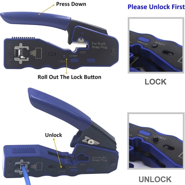 Tang Crimp Tool RJ45 Pass Through