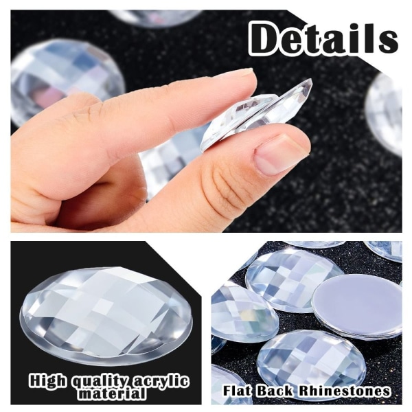 100 st Flat Back Rhinestones Rhinestones akryl