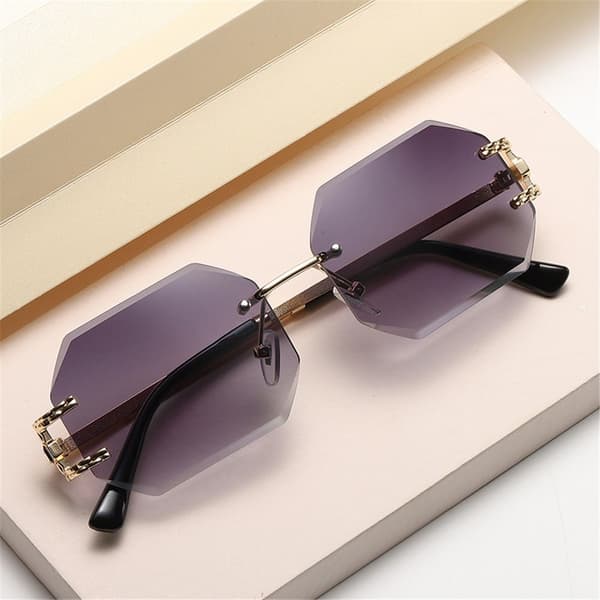 Polygonale solbriller Cutting Lens Solbriller GRADIENT LILLA Gradient Purple