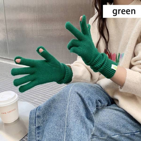 Touchable Screen Handskar Långa handledshandskar GRÖN green