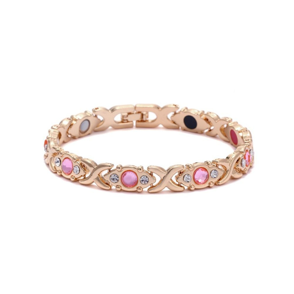 Magneettiset rannerenkaat Menopause Reliving Rannekoru HOPEAA JA KULLAA Silver and Gold