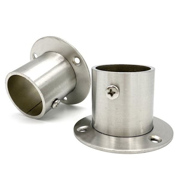 1 st 19mm-32mm garderobsflänsstångshållare 22MM MED COVER MED COVER 22mmwith cover