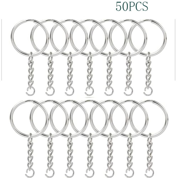 50 stk Nøkkelringer Metall Nøkkelring 50 STK 50pcs