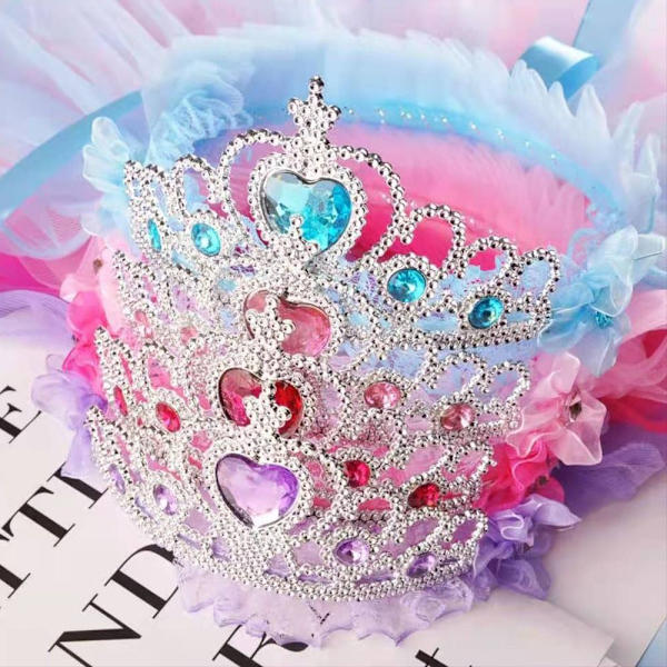 Glødende Rhinestone Hodeplagg Crystal Pearl Hodeplagg BLÅ Blue