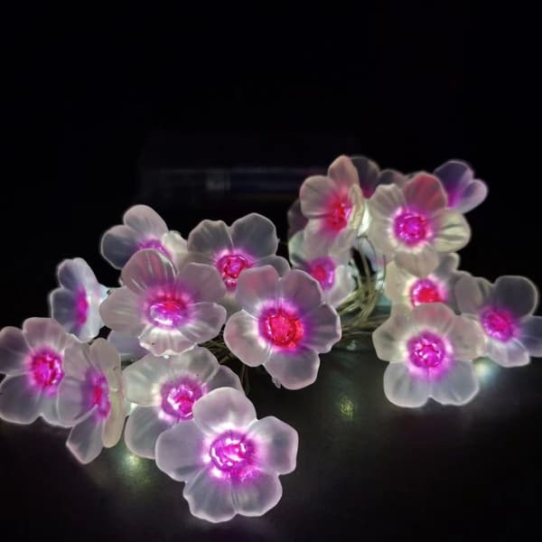 Cherry Blossom Light String Innergårdslampa String LILA purple