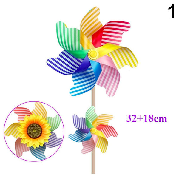 Färgglada solrosväderkvarnar Layout Pinwheels Leksaker 1 1 1