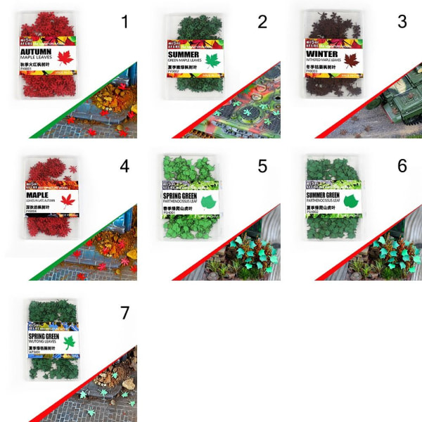 1 Box Simulation Mini Leaves Miniature Static Leaf 2 2 2