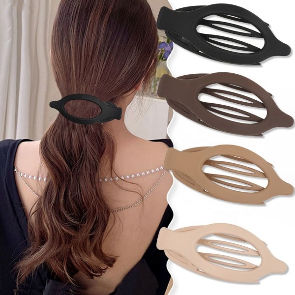 Duck Billed Hair Clips Women BEIGE Beige