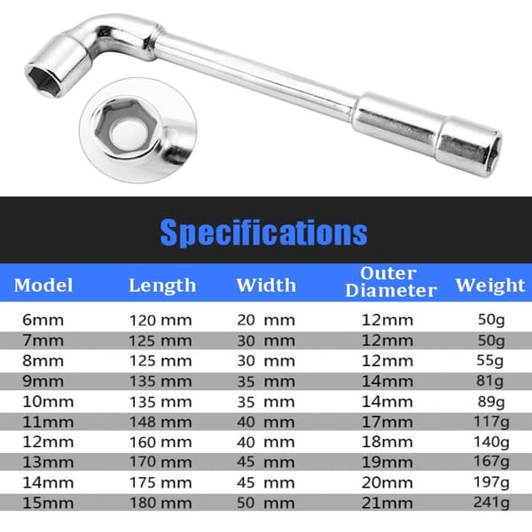 Topnøgle Sekskantnøgle 10MM 10MM
