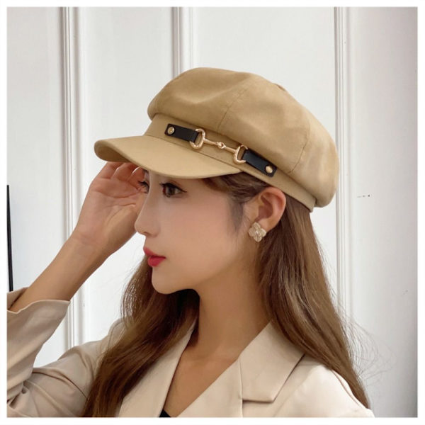 Vintage Basker Hat Newsboy Hat VIT white