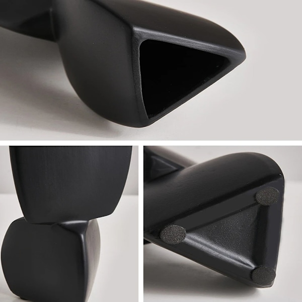 Minimalistisk Vase Sort Vase SORT A A black A-A