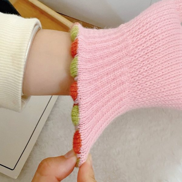 Full Finger Handsker Strikkede Stretch Handsker SORT black