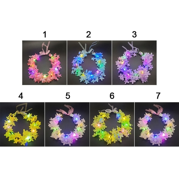 Glödande LED-krans Halloween Crown Flower 3 3 3