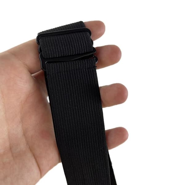 5 stk. paryk fast materiale Elastikbånd SORT 2.5CM 2.5CM black 2.5cm-2.5cm