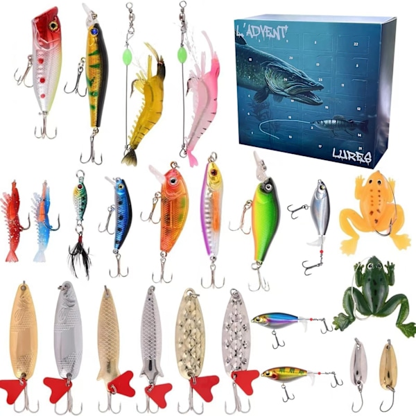 LADVENTLURES 2024 Fishing Advent Calendar, Fishlegs Christmas Gifts - Parker