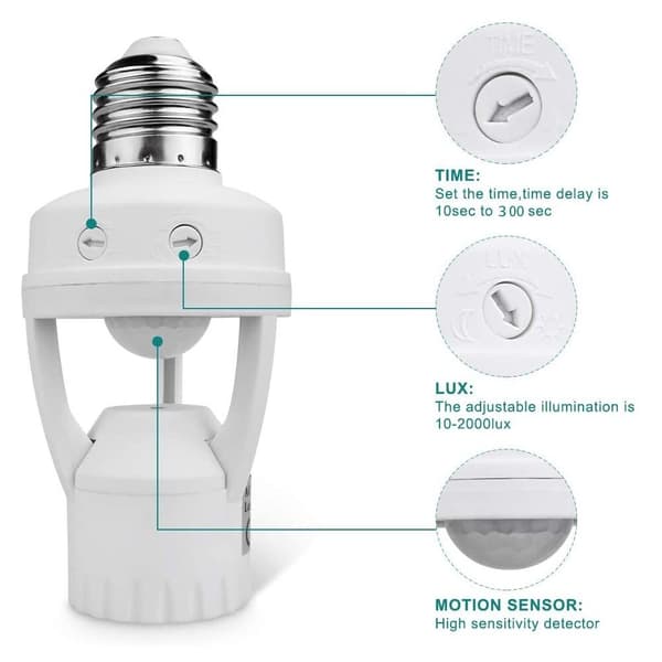 LED-lampa Bas Sensor Ljushållare Lamphållare