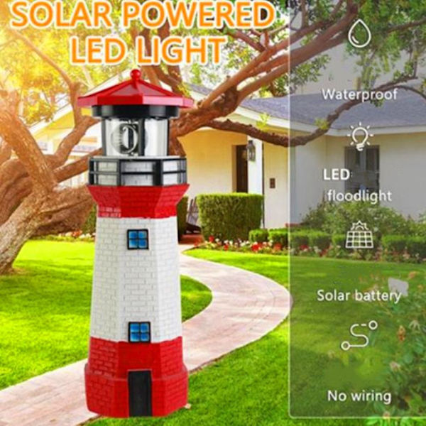 Lighthouse Solar Powered SVART Black