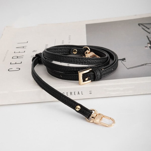 Håndveskebelter i ekte skinn SORT REM SORT REM Black Strap