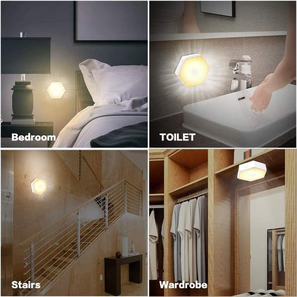 LED Nattlys Garderobelampe HVIT LYS HVIT LYS white light