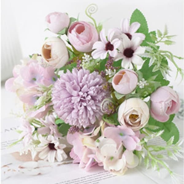 Simuler kunstige blomster Kunstig blomst LYS ROSA LYS Light Pink