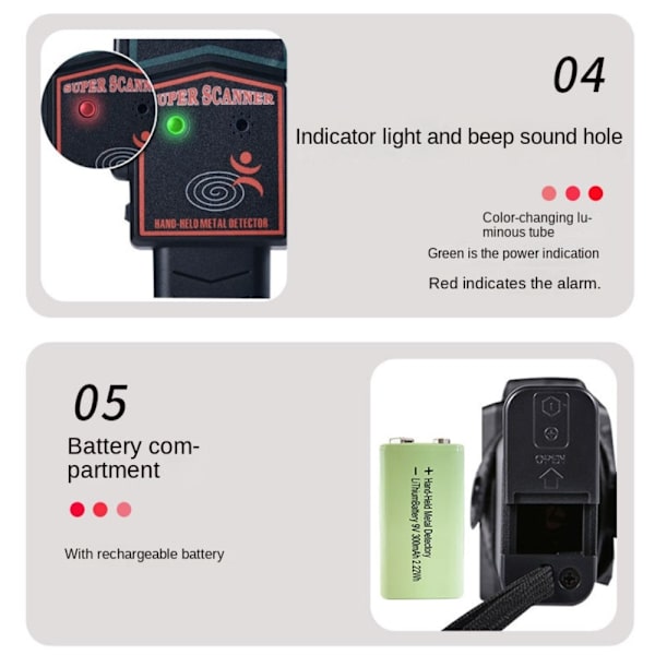 Håndholdt dybdemetaldetektor Gold Searcher Sensor Scanner