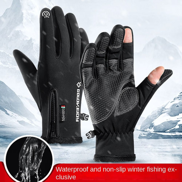 Vintertaktiska handskar Uppvärmda fleecinghandskar SVART M BLACK M