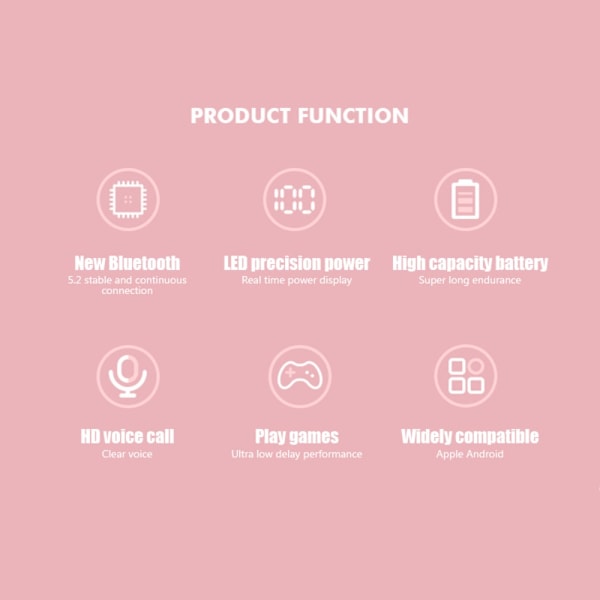 Bluetooth kuulokkeet Langattomat kuulokkeet MUSTA Black