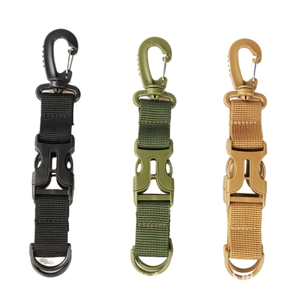 Molle Ribbon Hook EDC Outdoor Clip GRÖN Green