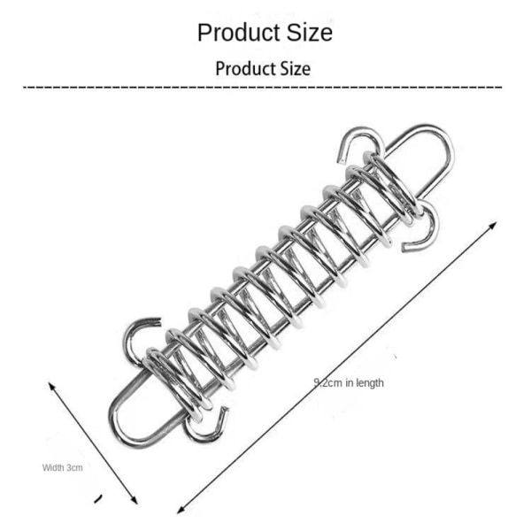 3st Tält Vindrep Fjäder Fjäder Krok Spänne SILVER Silver
