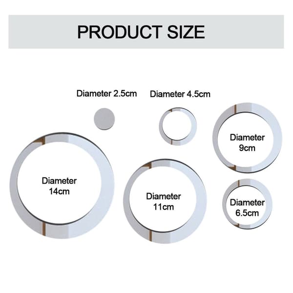 Art Mirror Effect Wall Sticker SORT Black