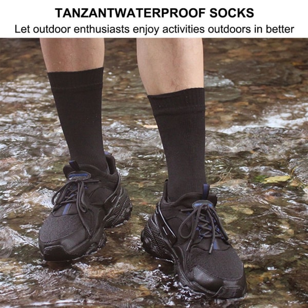 Vandtætte sokker udendørs sportsstrømper SORT L(43-46) black L(43-46)
