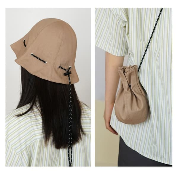 Fisherman Hat Outdoor Hat SORT HVIT black white