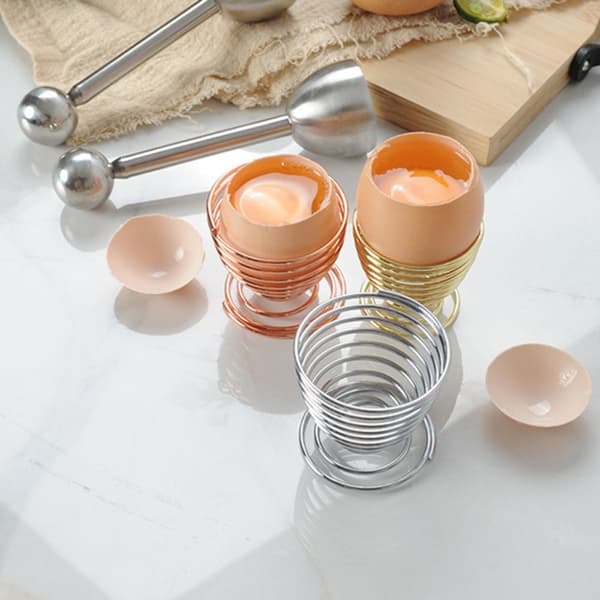 Eggeskallåpner Kokte egg Holder GULL EGGSHOLDER-2 STK EGGS Gold Eggs Holder-2PCS-Eggs Holder-2PCS