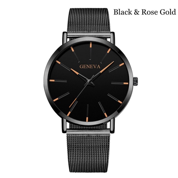 GENEVA Armbåndsur Kvarts Black&Rose Gold