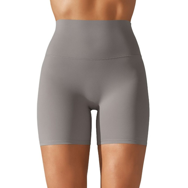 Kvinnor Yoga Shorts Peach Button Leggings LGREY GREY LGrey