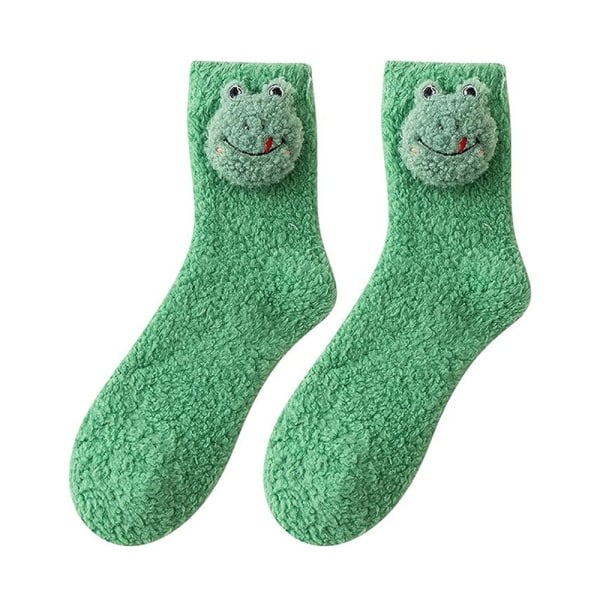 Fuzzy Animal Socks 3D Animal Cartoon Socks BLÅ Blue