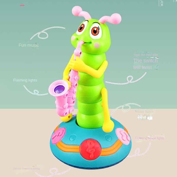 Caterpillar Saksofon Leker Barn Twisting Toy Fun Musical