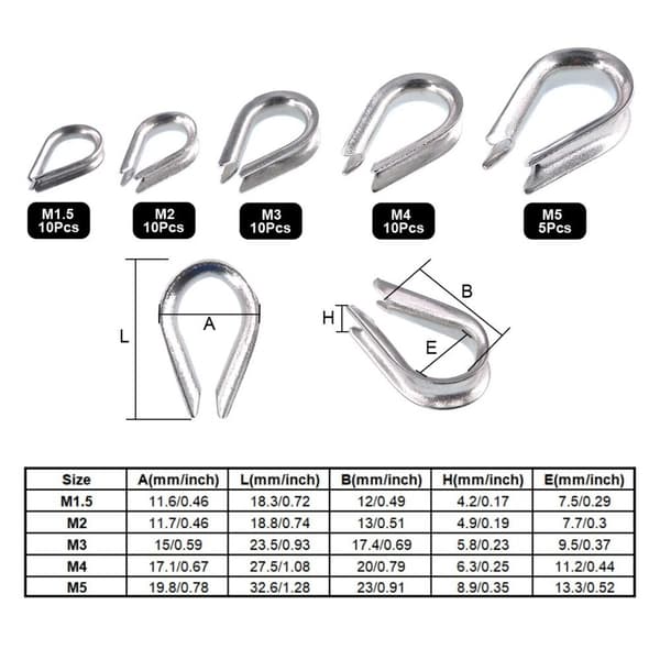 250st vajerkabel Fingerborgen Combo Crimping Loop Sleeve