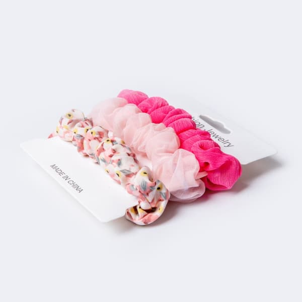 3st Chiffonggarn Scrunchies Hårgummiband BLÅ Blue
