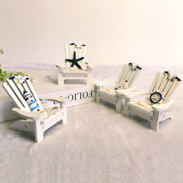 Miniature strandstol i middelhavsstil lænestol 1 1 1